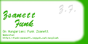 zsanett funk business card